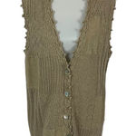 Cambridge Dry Goods Knit Vest Small Brown Sweater NWT Cottagecore Photo 0
