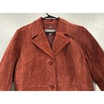 Wilson's Leather Red Suede Blazer Coat Buttons Women's Large L Photo 1