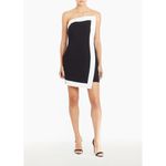 Amanda Uprichard  Rhodes Dress in Black & Ivory X-Large Womens Strapless Mini Photo 9