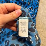 Periwinkle blue cheetah‎ print dress neon one shoulder size medium boutique NWT Photo 5