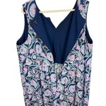 Talbots Paisley Navy Blue Pattern Sleeveless Lined Rayon Maxi Dress Size 22W Photo 3