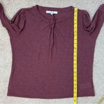 joe's jeans Joe’s Jeans Twist Neck Long‎ Sleeve Top Vineyard Wine Red L Photo 7