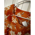 Women's Unbranded Orange White Floral Midi Dress XL Photo 4