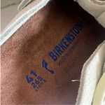 Birkenstock  Boston Soft Footbed Suede Leather Clogs in Faded Lime Green Photo 5