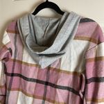 Pink Plaid Jacket with hoodie Size small Photo 4