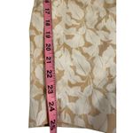 Liz Claiborne  Emma Dress Pants Leaf Print Pockets Straight Leg Cropped Tan Sz 12 Photo 9