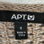 Apt. 9  Red Tan Mesh Knit Sweater Size Small Longline Lightweight Boho Y2K Top Photo 3