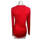Gap Red V Neck Button Front Stretch Pullover Long Sleeve Henley T-Shirt Top M Photo 1