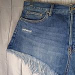 We The Free  Blue Jean Shorts Distressed Frayed Hem Photo 3