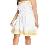 Lisa Marie Fernandez x Target white dress with pink and yellow accents XS Photo 0