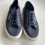 Superga 2750 COTU Lace Up Classic Sneaker in Navy Blue Athletic Shoes Si… Photo 2