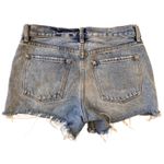 ALLSAINTS Denim Shorts Women Sz 27 Mid Rise Frayed Boy Short Cut Offs Beach Blue Photo 6