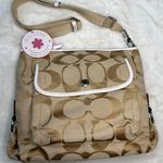 Coach  Kyra Daisy Messenger  Tan White Crossbody Bag Photo 0
