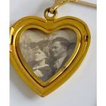 VINTAGE 12K GF FLORAL ORNATE HEART LOCKET PENDANT & 18” GF NECKLACE Photo 4