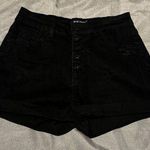 Blue Savvy  High Waist Black Button-Up Shorts Photo 0