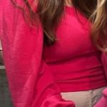 Amazon pink cropped long sleeve shirt  Photo 1