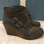 Metaphor Gray Suede Platform Wedge Ankle Boots Women’s Size 8.5 Photo 3