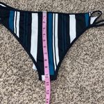 Cupshe  women’s XXL‎ Blue White And Black Striped Bikini bottoms Photo 5