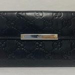 Guccissima Margaux Black Calfskin Leather Continental Wallet - Preowned Photo 0