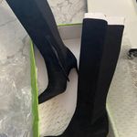 Sam Edelman Black Suede High Heel Boots Photo 0