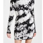 Cotton Citizen  Ibiza Black White Tie Dye Long Sleeve Knit Mini Bodycon Dress XS Photo 0