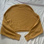 Wilfred Aritzia Yellow Lolan Cropped Ribbed Sweater Size Small Mustard Yellow Photo 3