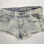 ZARA  Acid Wash Studded Shorts Photo 1