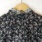  By We are Sundays Leah Shirt Women S Black Floral Gingham Button Up Boho Photo 10