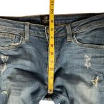 Just Black Just Black Women's Distressed Straight Jeans Size 31 Blue Medium Wash Low Rise Photo 9