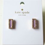 Kate Spade 🆕  Lilac Raising The Bar Stud Earrings Photo 0