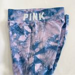 PINK - Victoria's Secret Pink Active Seamless Legging Size Large Tie Dye Purple & Blue Photo 3