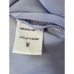 DO+BE Do + Be Women's Blouse M Blue Satin Tie back Sleeveless NWT Photo 3