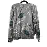 RITUALS Floral‎ Satin Bomber Jacket Medium Green Photo 1