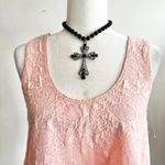 LA Hearts Pink‎ Lace Tank Top, Coquette, Balletcore, Soft Girl, Romantic, Large, Fairycore Photo 2