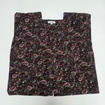 Carolina belle  Black & Maroon Floral Slim Ankle Pants Size 6 Photo 4