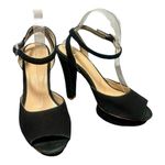 BIMBA Y LOLA Black Suede Chunky Heel Peep Photo 1