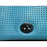 Coach  Crossbody Robin Bag‎ Blue Perforated Leather Turnlock Tassel Purse Legacy Photo 2