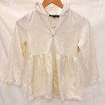 Juicy Couture Vintage White Babydoll Hooded J Zipper Cardigan Small Photo 0