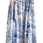 Calypso St. Barth  Coastal Sails Linen Blend Maxi Skirt Size M‎ Photo 0