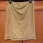 Tommy Hilfiger “Tommy jeans” Hilfiger gold with sequins midi
skirt size small Photo 4