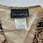 Anxiety Vintage Floral Tapestry Vest Sleeveless Top Medium M Boho Western Tan Photo 4