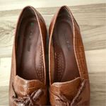 Naturalizer  Women's Brown Leather Croc Embossed Loafer Slip-ons Size 8.5 Photo 4