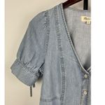 Madewell Light Blue Wash Button-Front Short Sleeve Mini Denim Dress Size 0 Photo 3