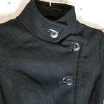 Urban Outfitters  BLACK MILITARY STYLE MOCK NECK WOOL BELTED COAT M Photo 2