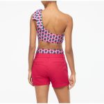 J.Crew NEW  One Shoulder Bow Bikini Top Resort Pink Bright Kell Vacation Small Photo 1