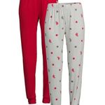 U.S. Polo Assn. Women's Sleep Joggers Pants 2 Pack Heather Grey Red Size Large Photo 1