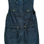 Passports Women's Sleeveless Military Utility Vest Blue Medium Photo 0