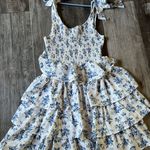 Floral Blue Dress Size M Photo 0