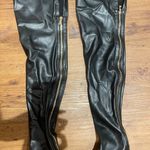 Azalea Wang Thigh High Black Stiletto Boots Photo 2