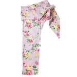 Ralph Lauren Lauren Pink Floral Flat Front Cropped Pant 10 Cottage Flower Spring Photo 7